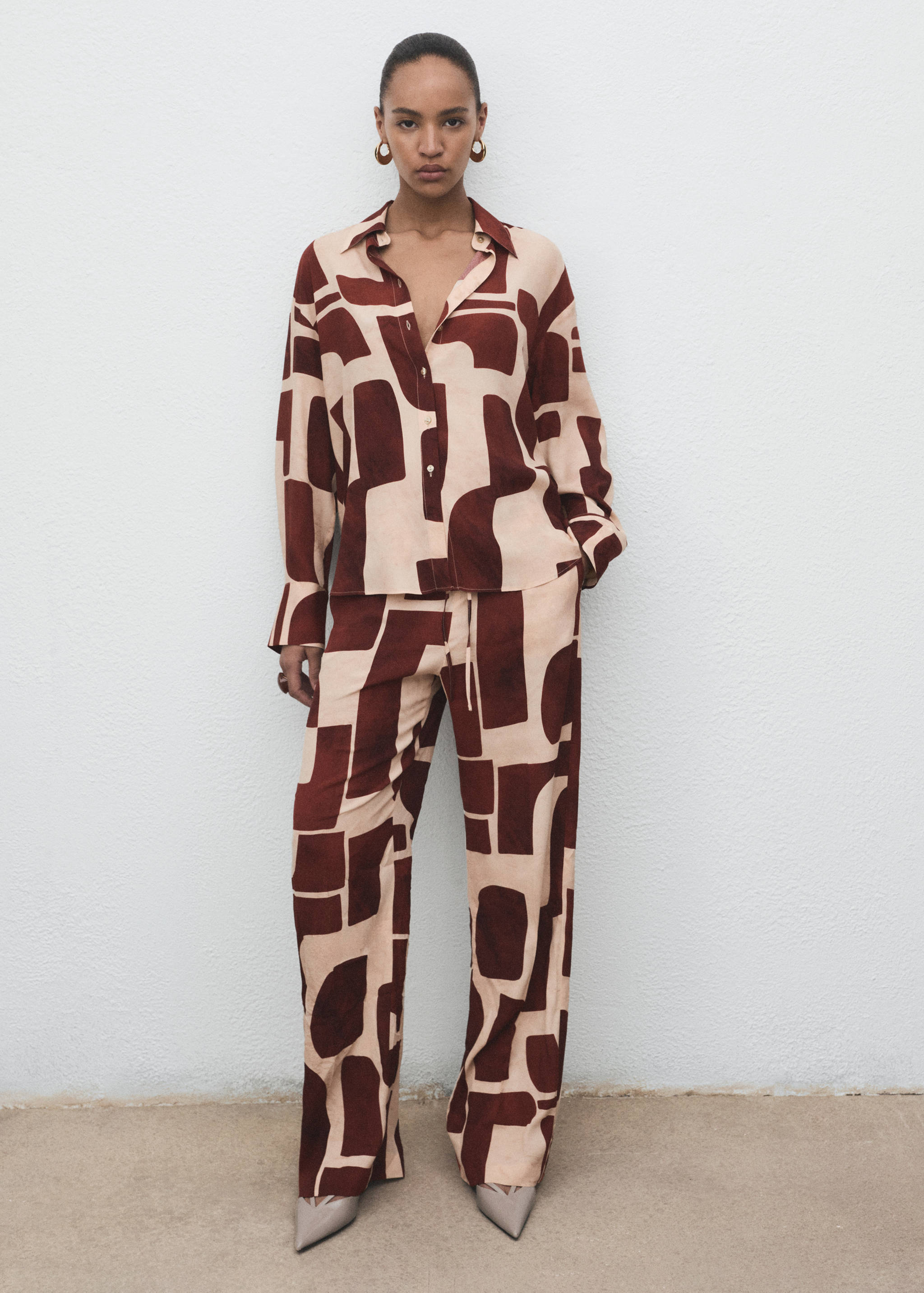 Geometric print shirt - General plane