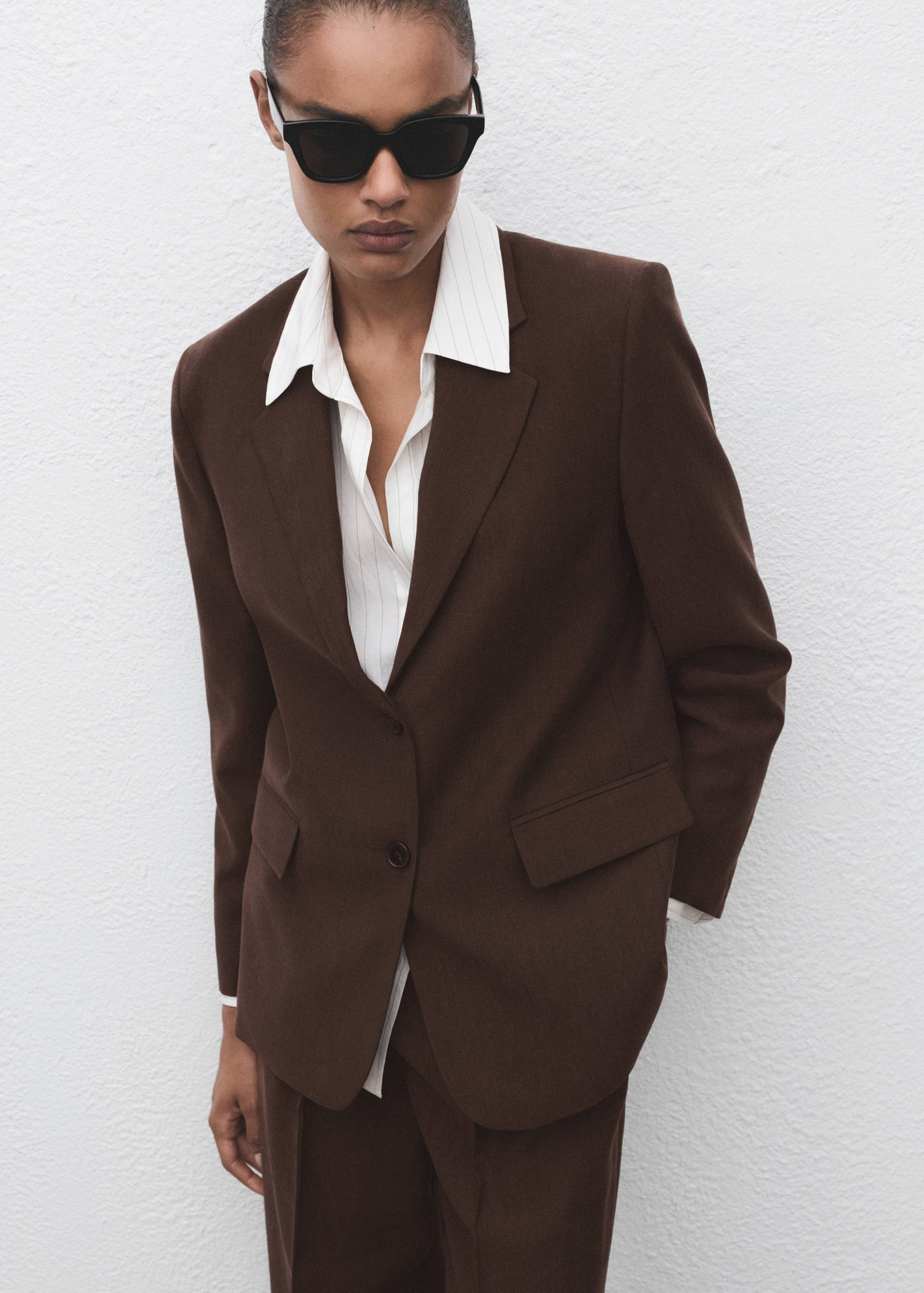 Marynarka garniturowa z lyocellu - Plan średni