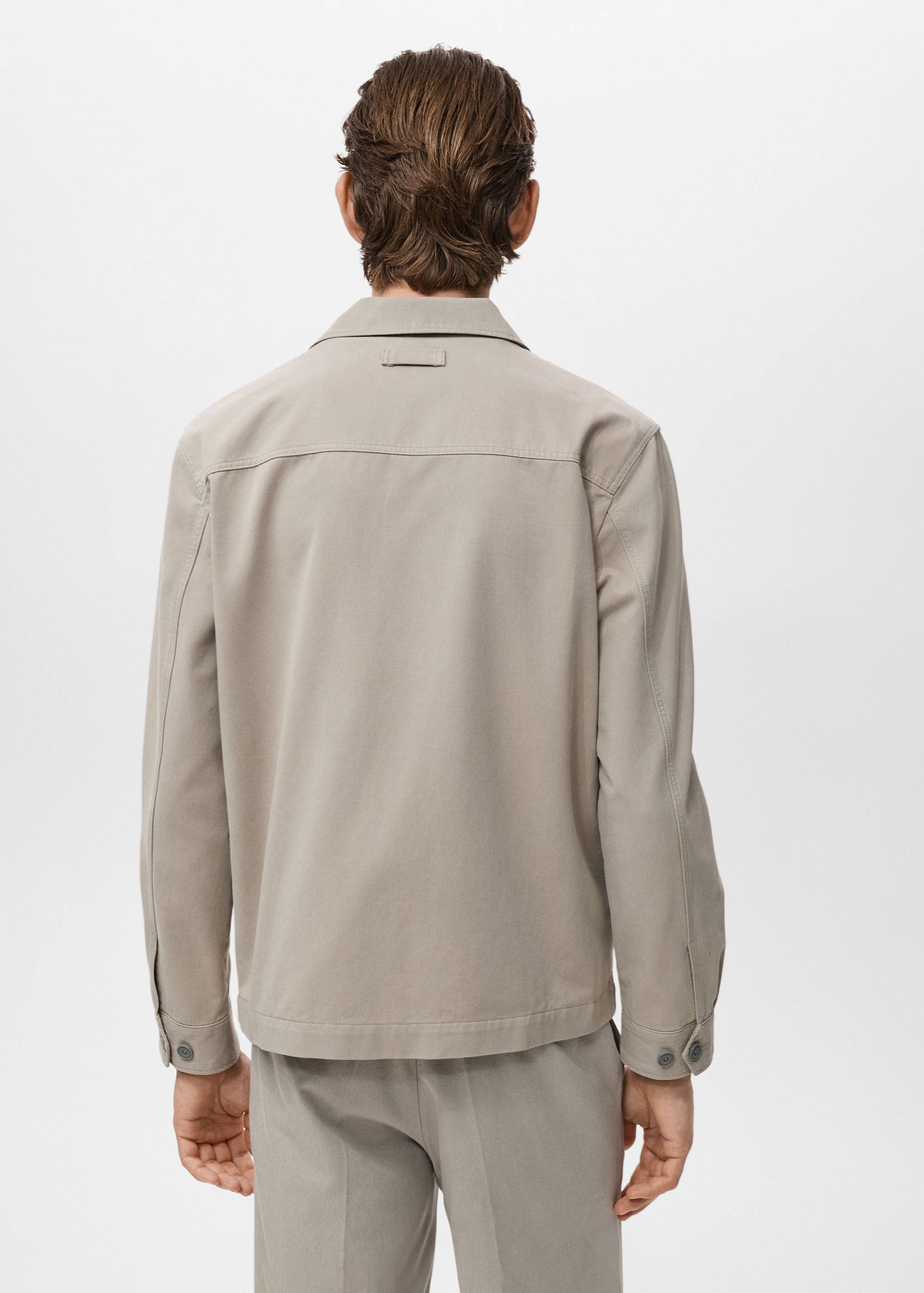 Lyocell cotton jacket with pockets - Reverse of the article