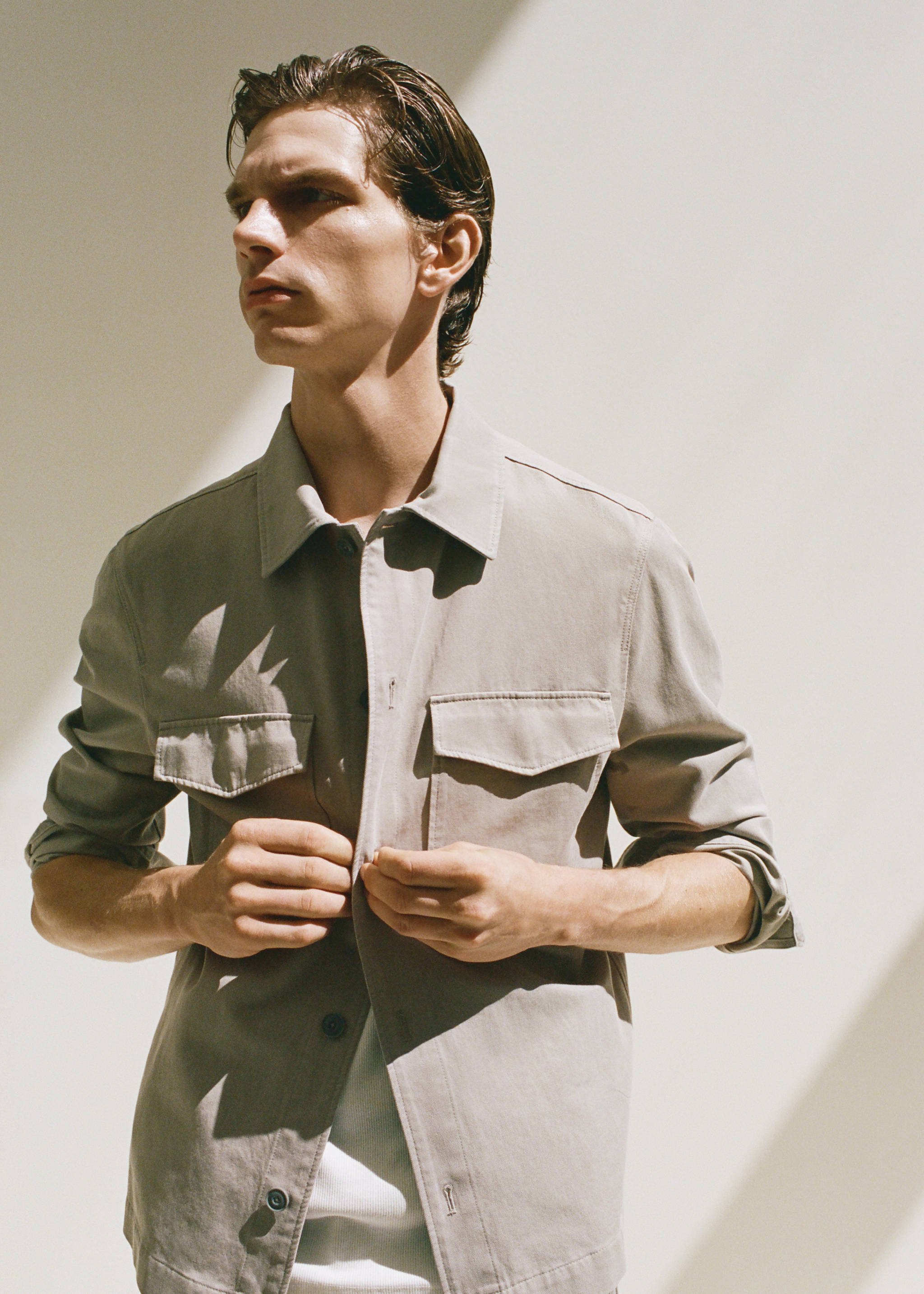 Lyocell cotton jacket with pockets - Details of the article 5