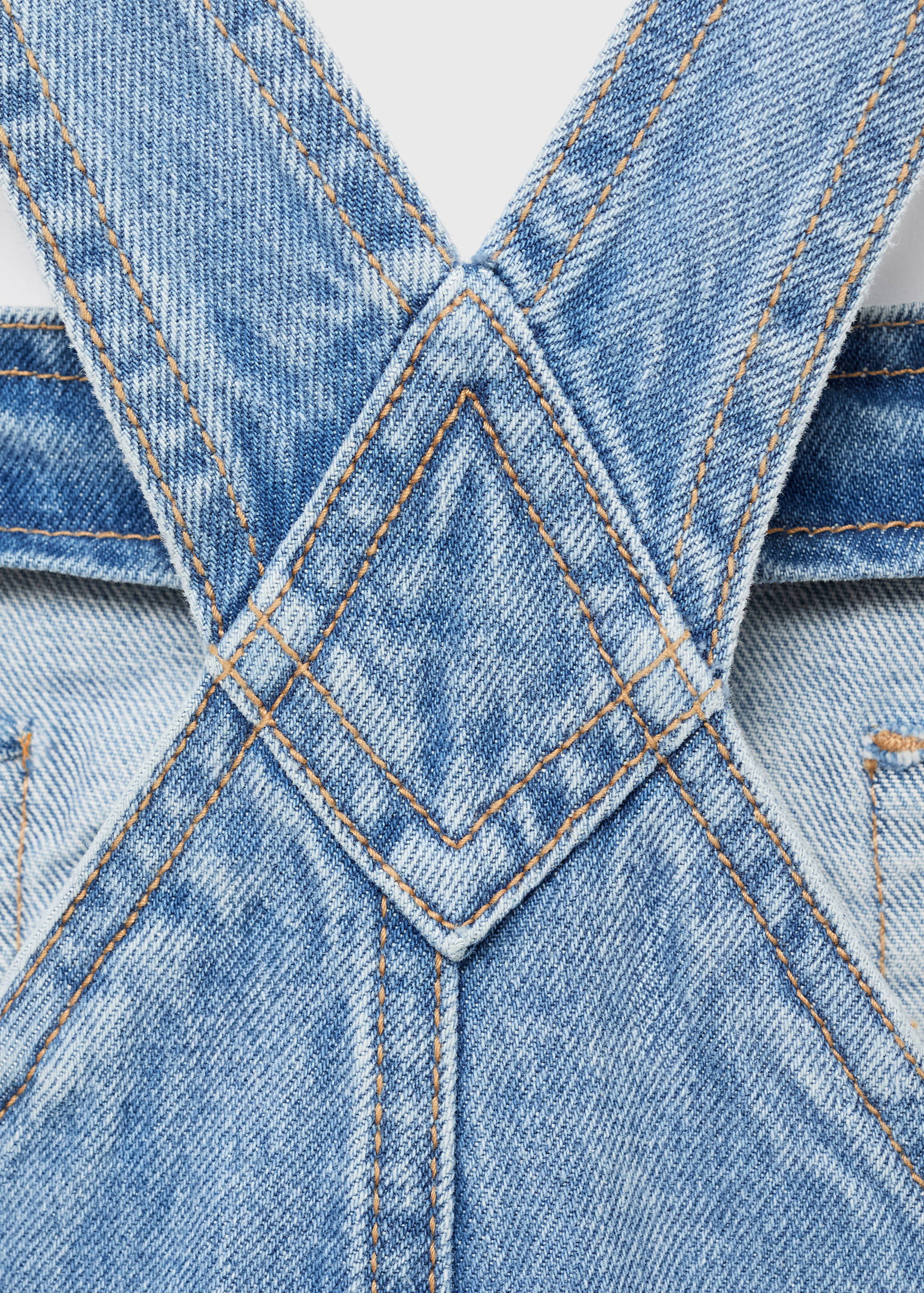 Long denim dungarees - Details of the article 0