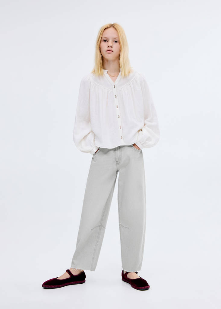 Mid-rise balloon jeans — Denim Grey