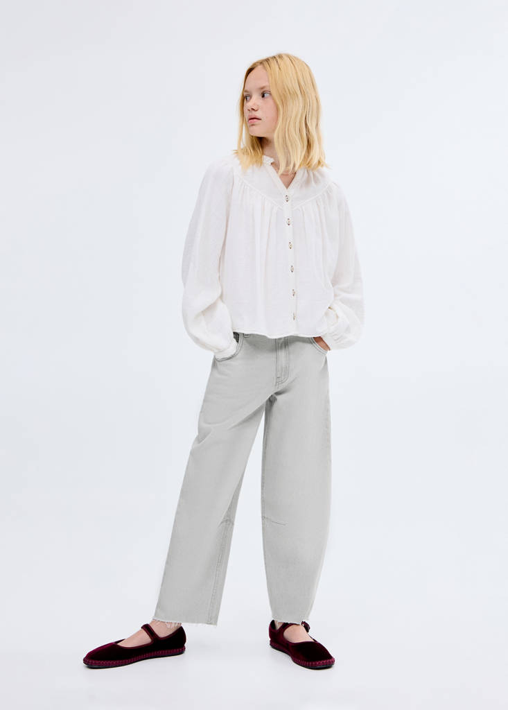 Mid-rise balloon jeans — Denim Grey