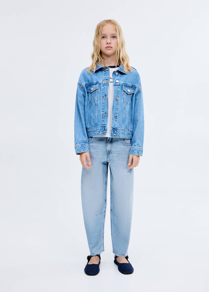 Mid-rise balloon jeans — Medium Blue