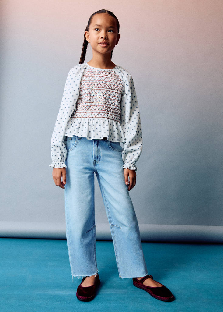 Mid-rise balloon jeans — Medium Blue