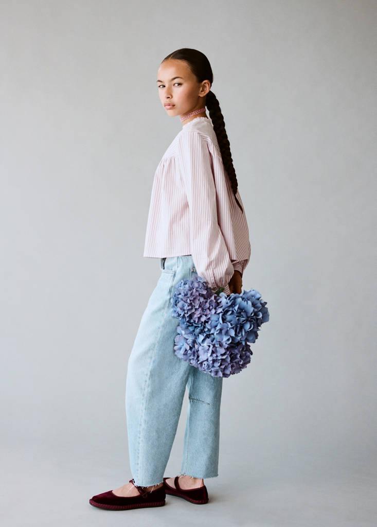 Mid-rise balloon jeans — Medium Blue