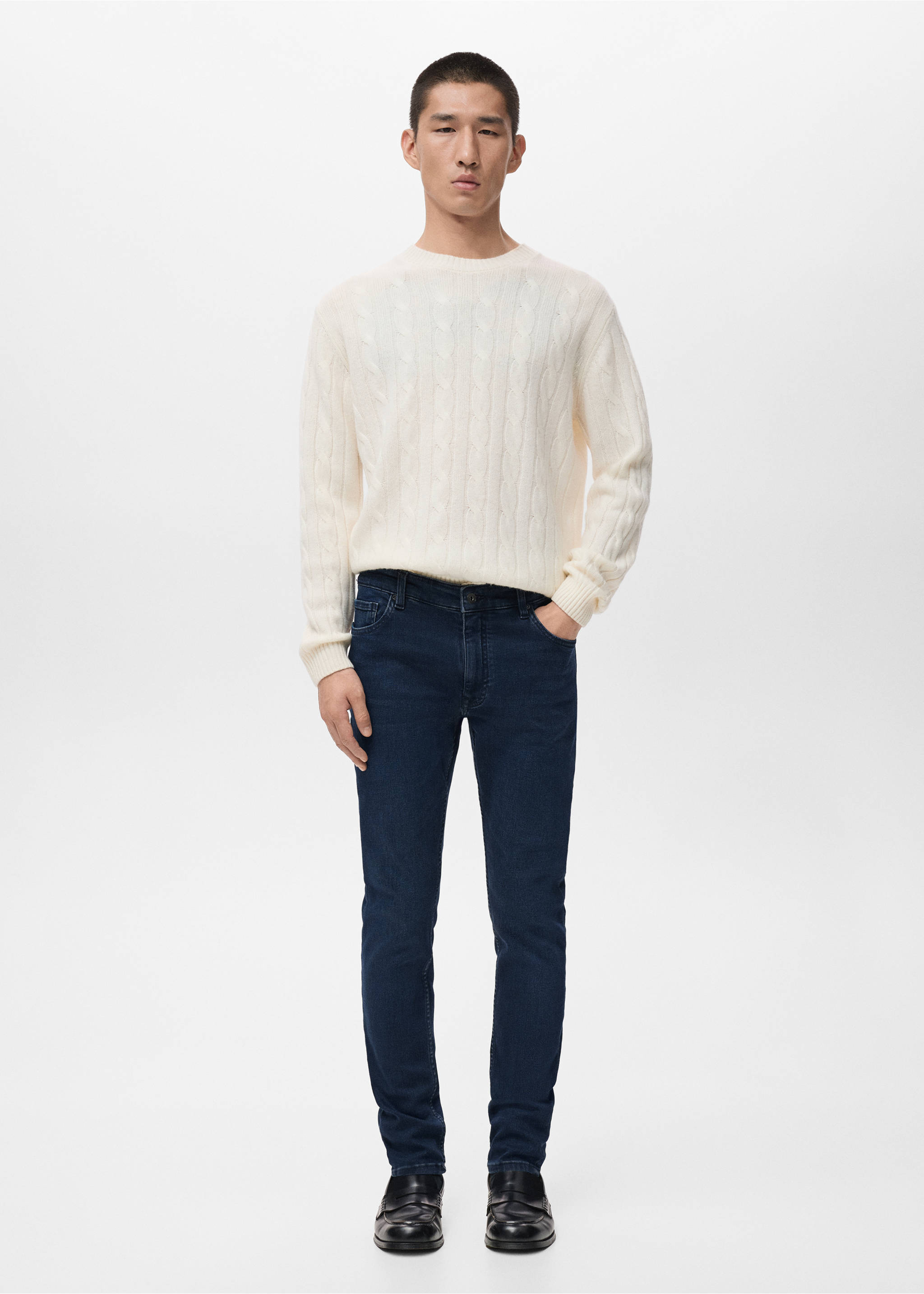 Jean Jude skinny-fit - Plan général, Bleu foncé intense. Ref: 17054409-00.
