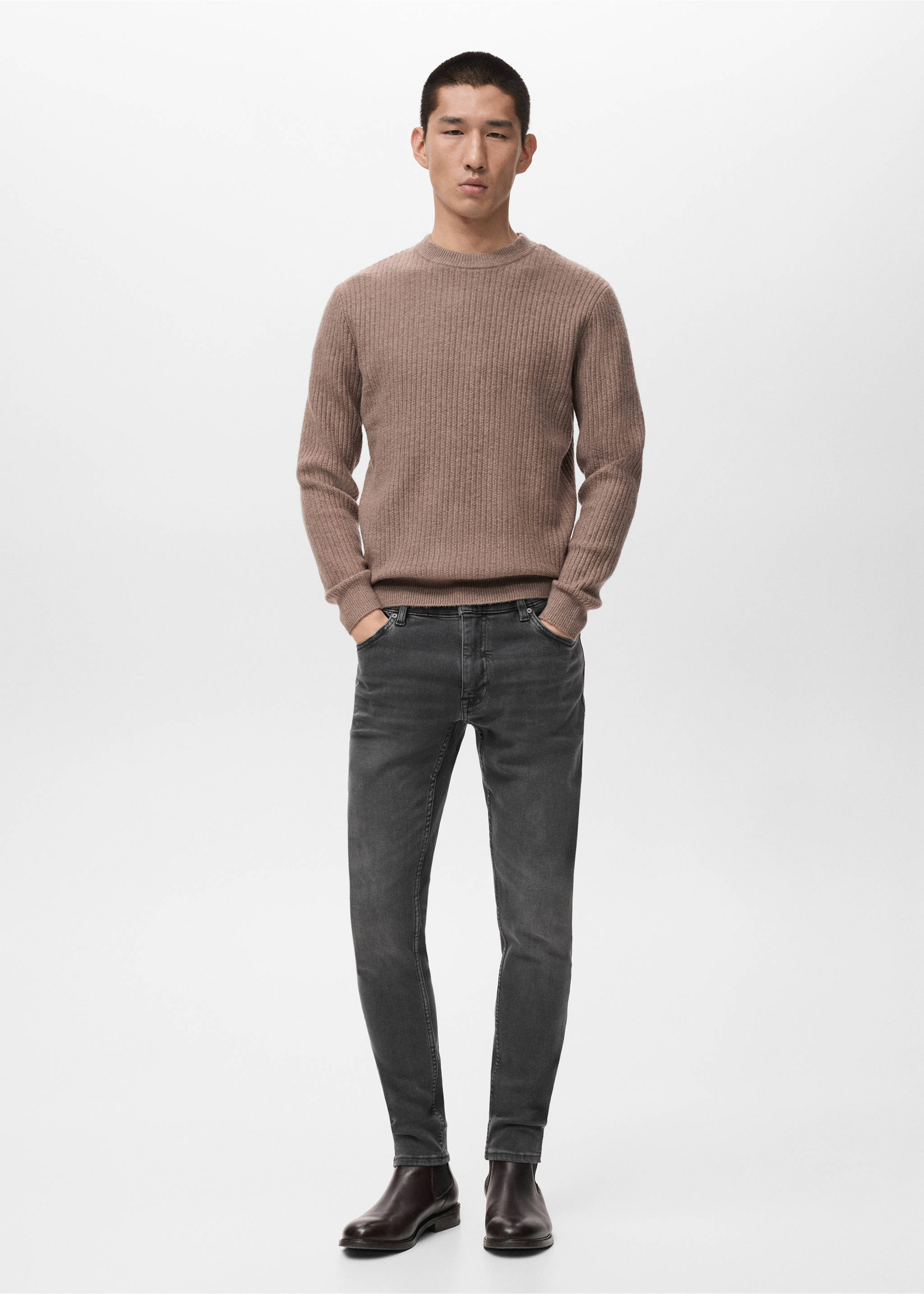 Jean Jude skinny-fit - Plan général, Gris. Ref: 17054411-00.