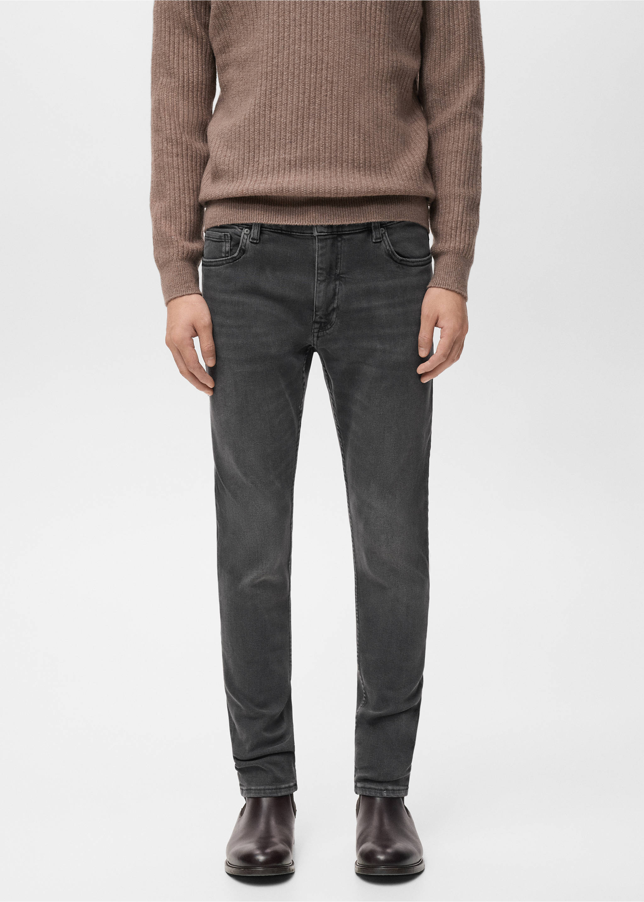 Jean Jude skinny-fit - Plan moyen, Gris. Ref: 17054411-00.