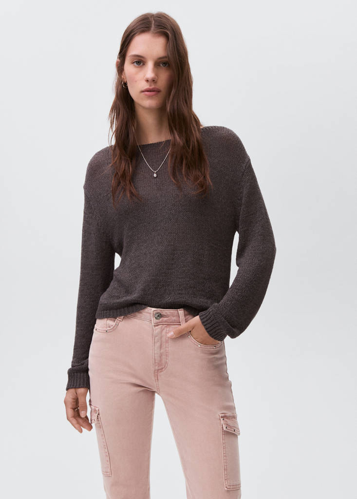 Studded skinny cargo jeans — Pastel Pink