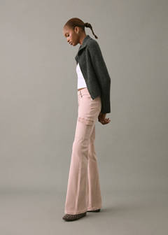 Studded skinny cargo jeans — Pastel Pink 5