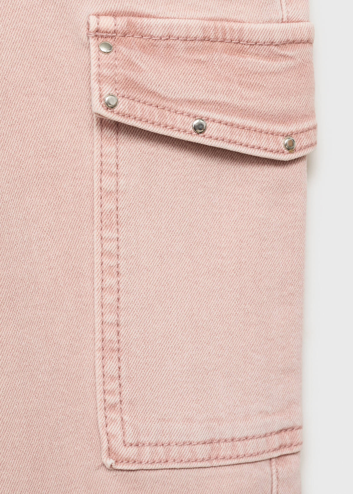 Studded skinny cargo jeans — Pastel Pink