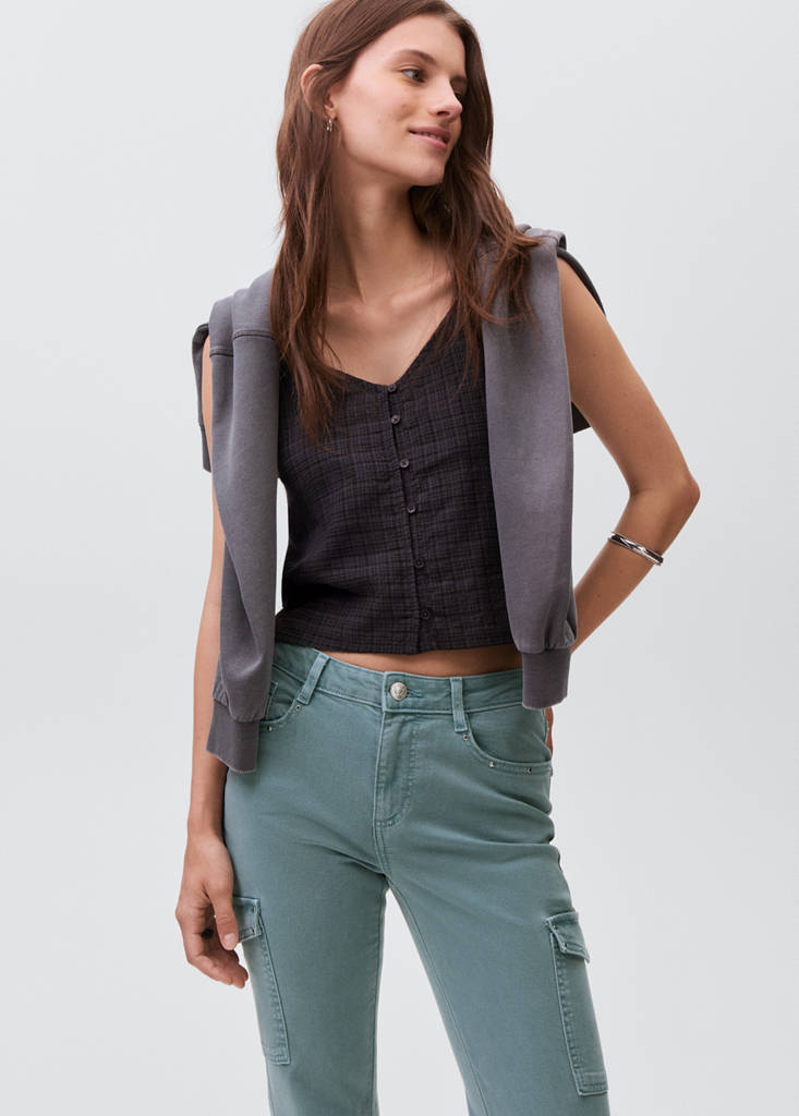 Flared cargo jeans — Blue