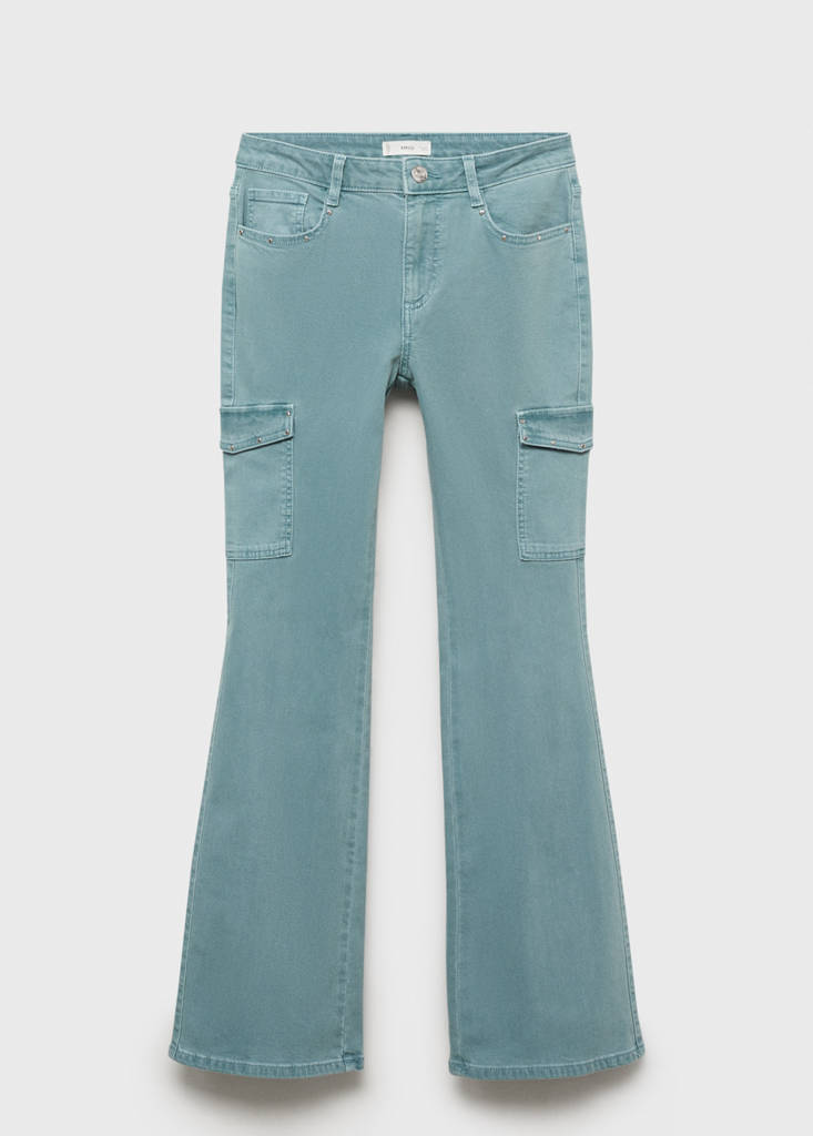 Flared cargo jeans — Blue
