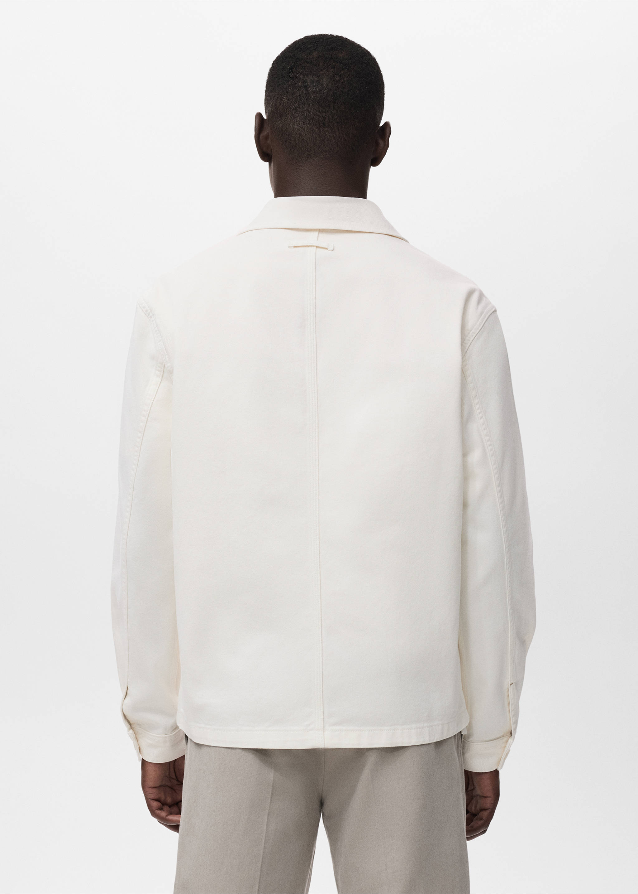 100%纯棉牛仔布夹克 - null, 灰白. Ref: 17054416-00.