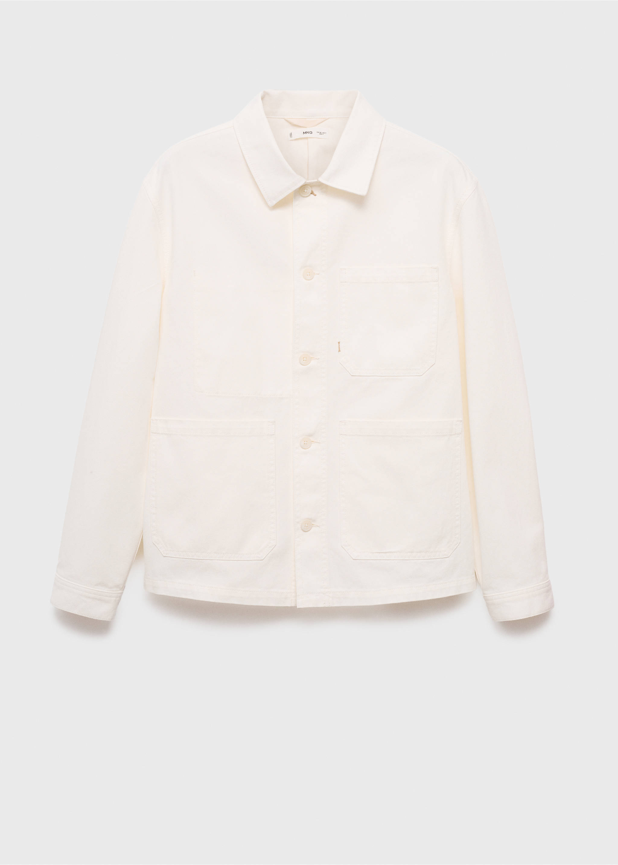 100%纯棉牛仔布夹克 - null, 灰白. Ref: 17054416-00.