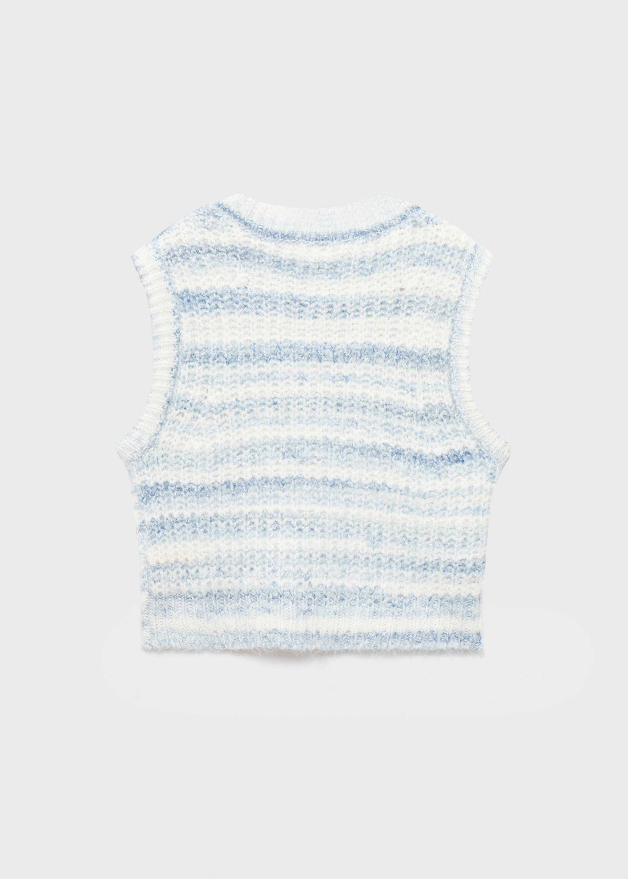 Striped knitted gilet - Reverse of the article
