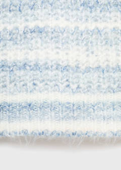 Striped knitted gilet — Sky Blue 5