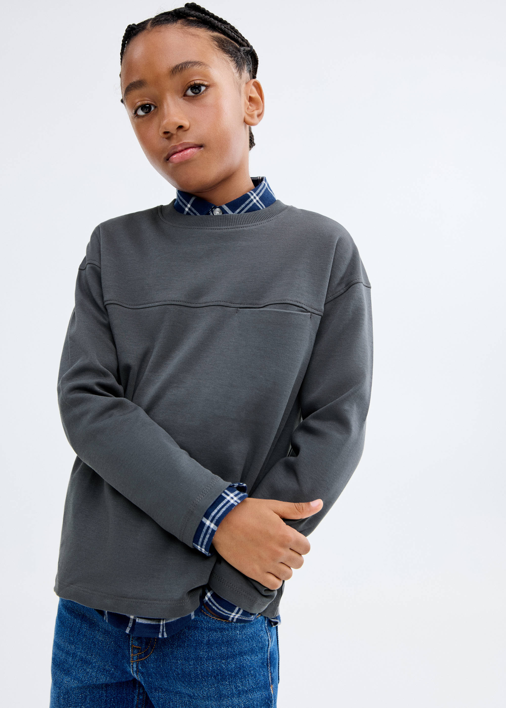 T-shirt with pocket and seam detail - General plane