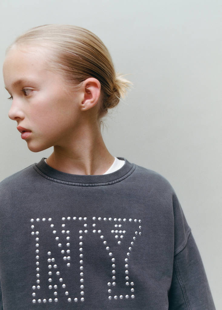 Studded sweatshirt — Charcoal