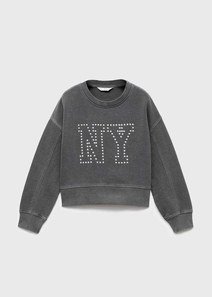 Studded sweatshirt — Charcoal