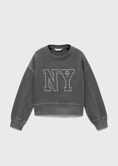Studded sweatshirt — Charcoal 2