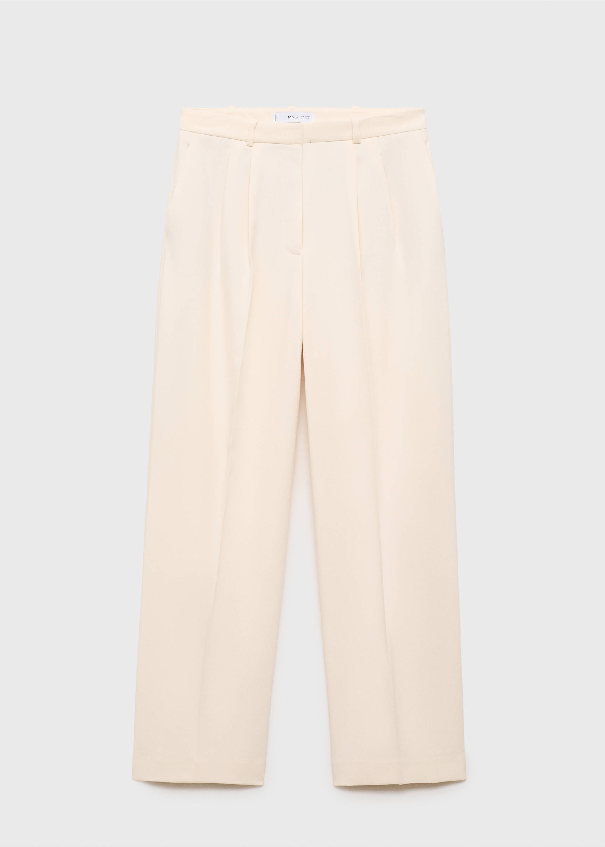 Прямые брюки с защипами - Изделие без модели, Серебристый лед. Ref: 17054422-00.