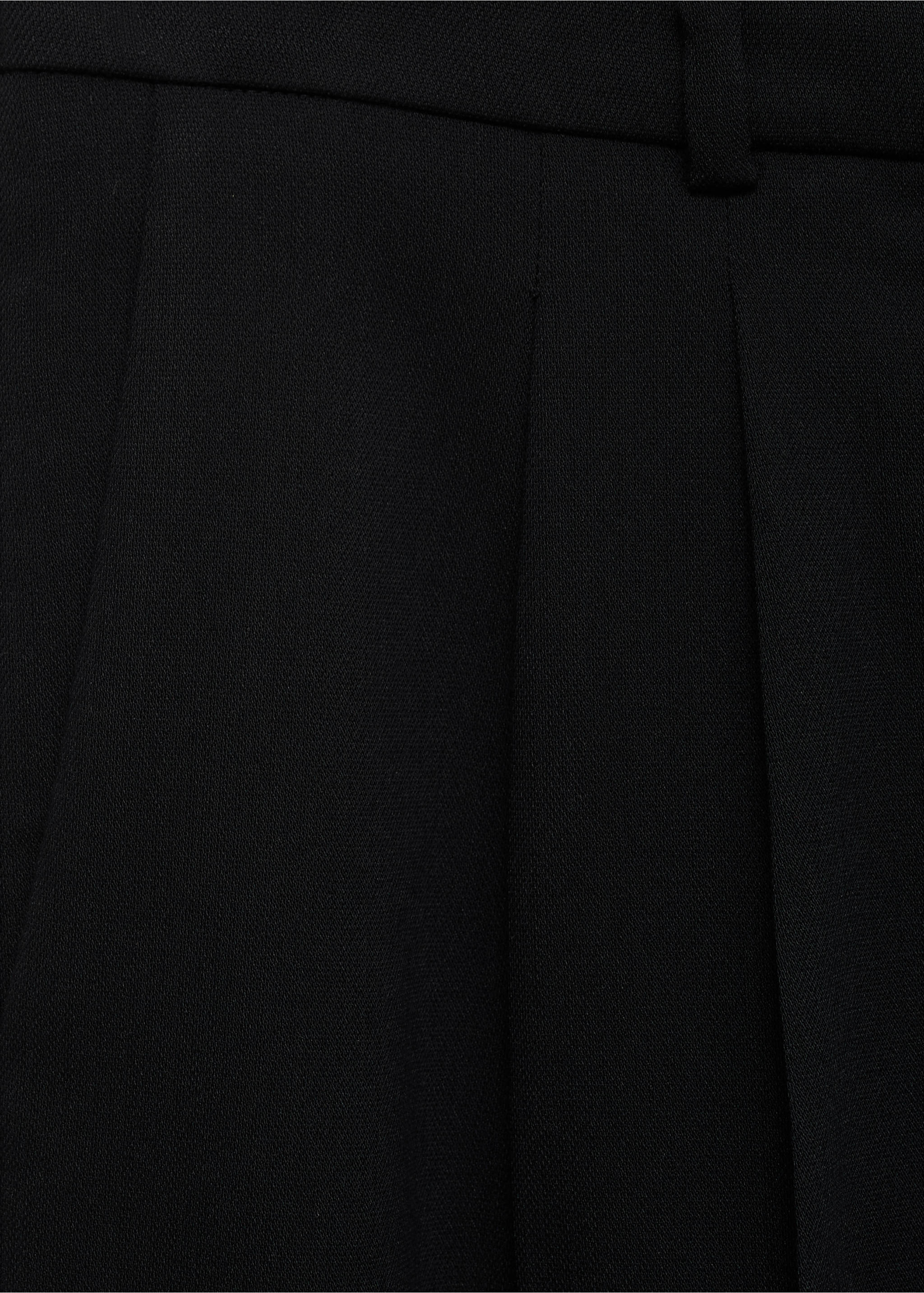 Прямые брюки с защипами - Деталь изделия 0, Черный. Ref: 17054422-00.