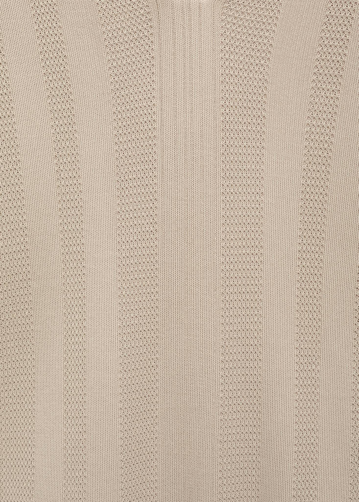Ribbed knit polo shirt — Light/Pastel Grey
