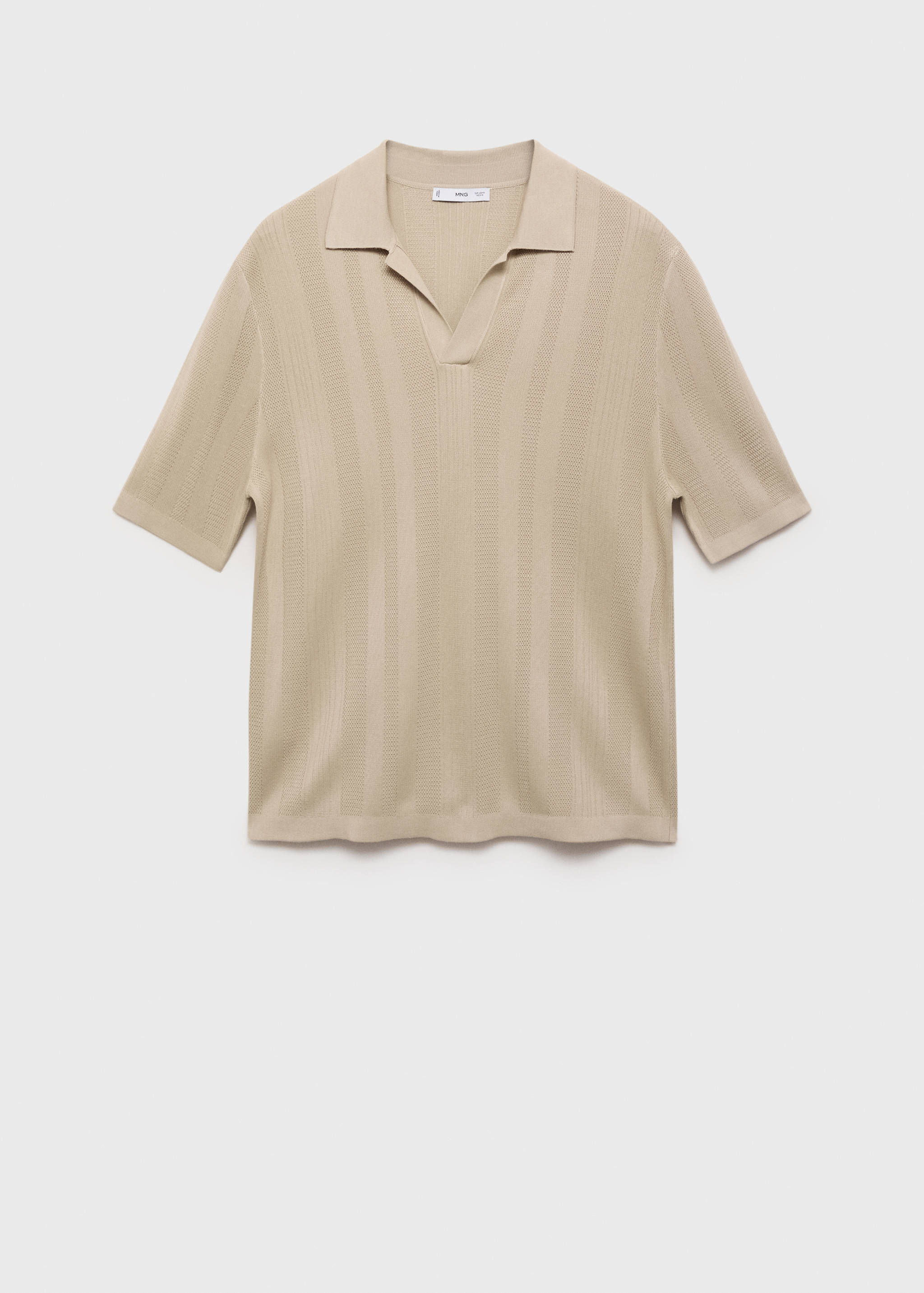 Polo maille côtelée - Article sans modèle
