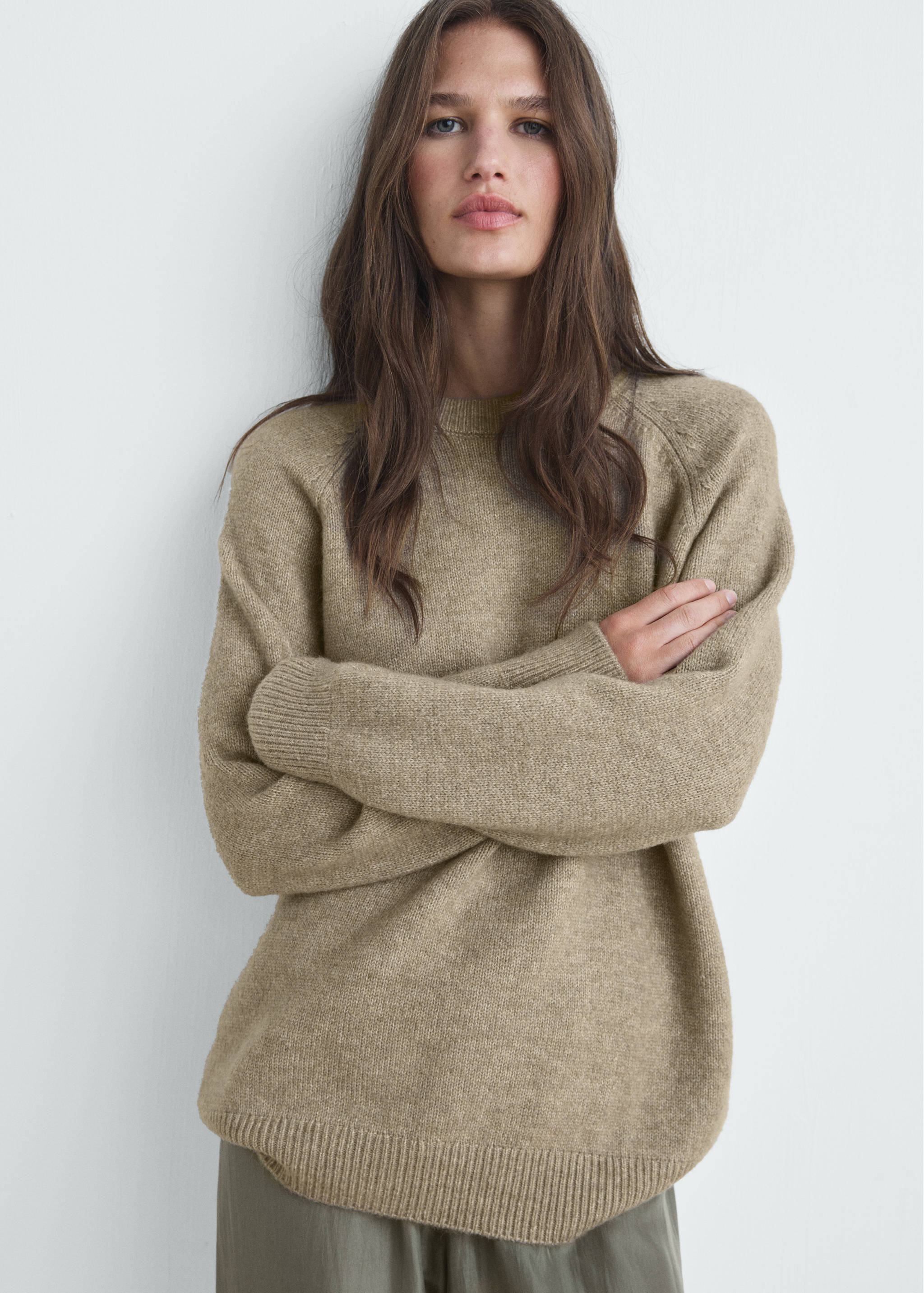 Camisola de malha jaspeada - Plano geral