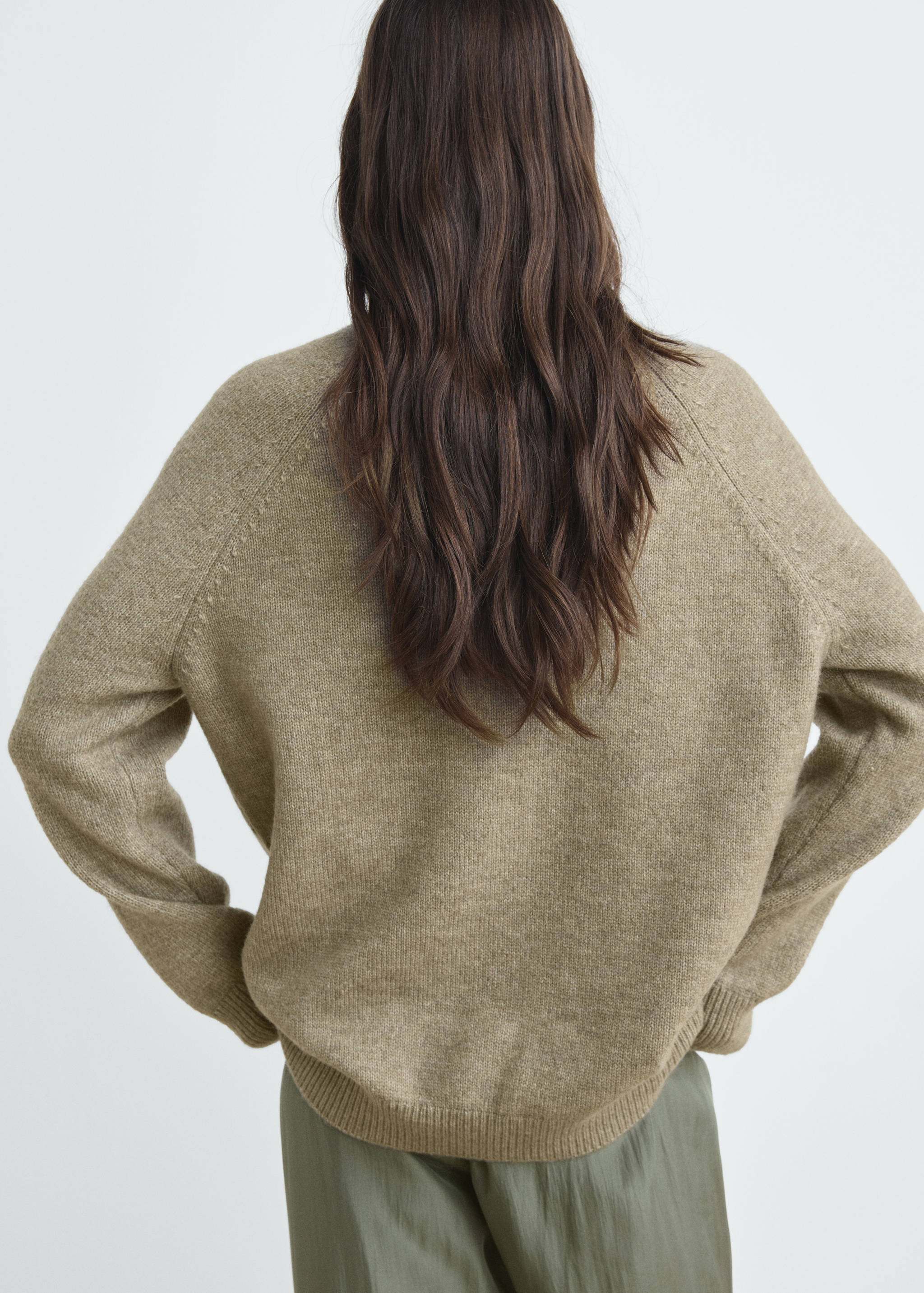 Camisola de malha jaspeada - Verso do artigo