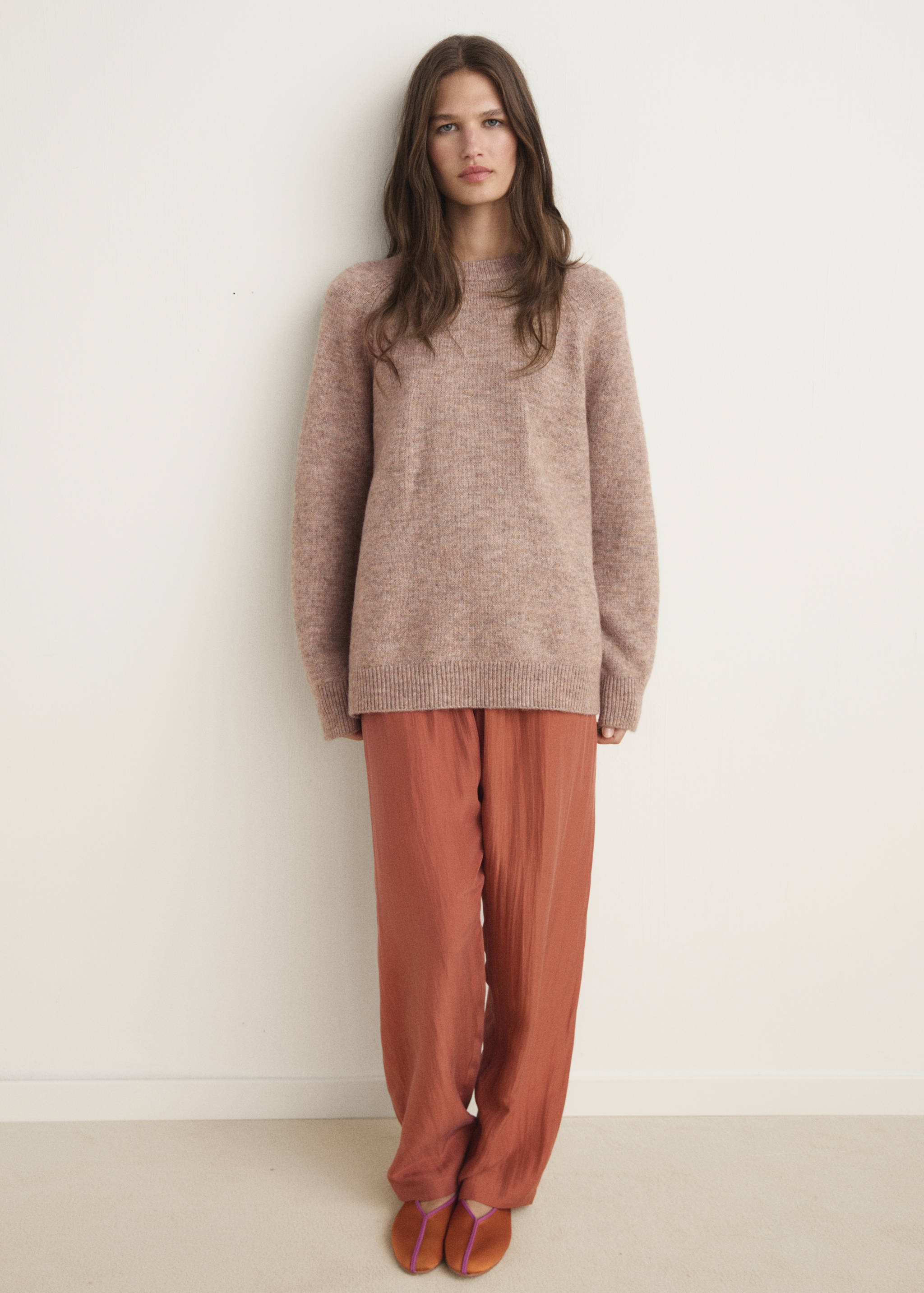 Camisola de malha jaspeada - Plano geral