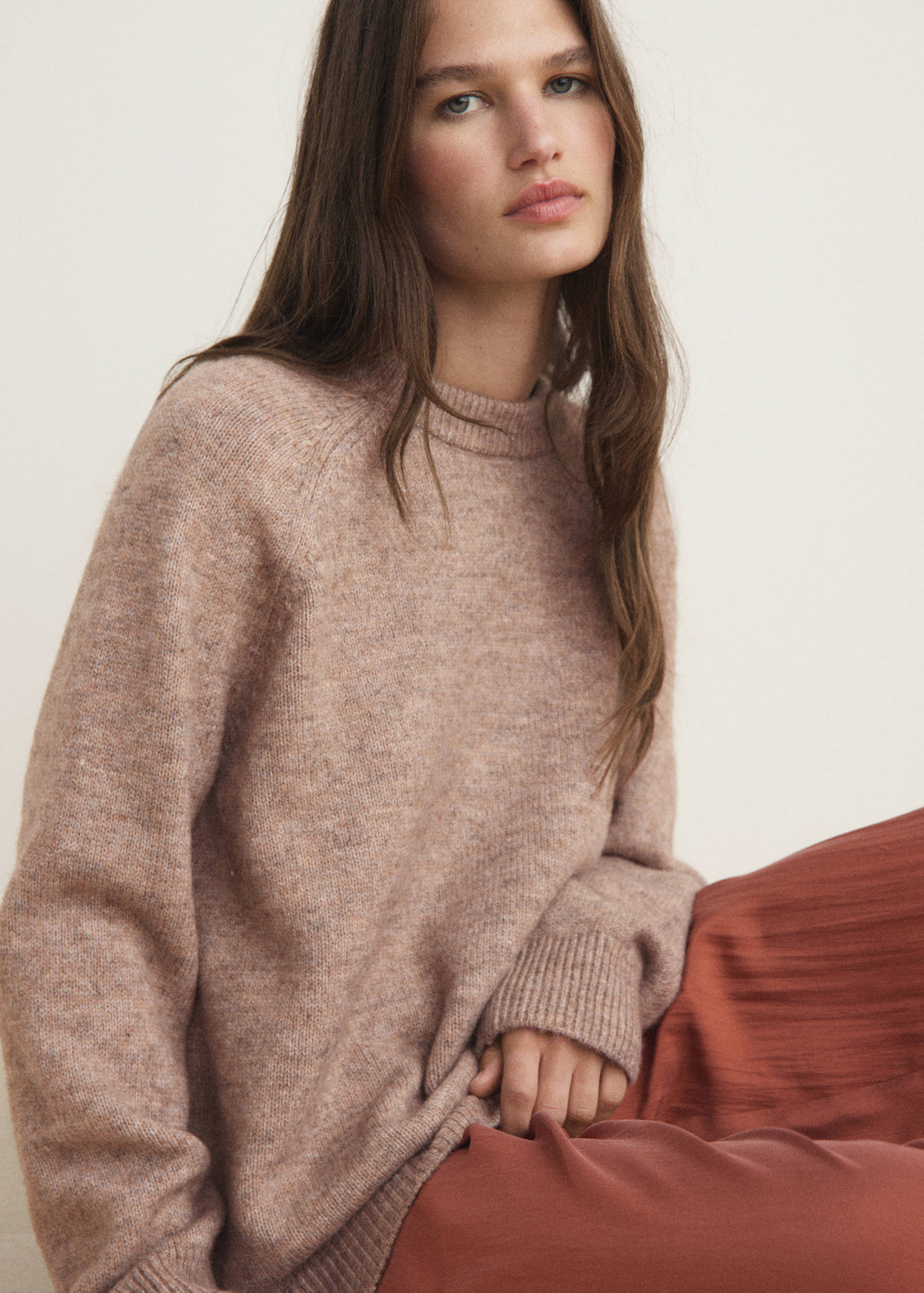 Camisola de malha jaspeada - Plano médio