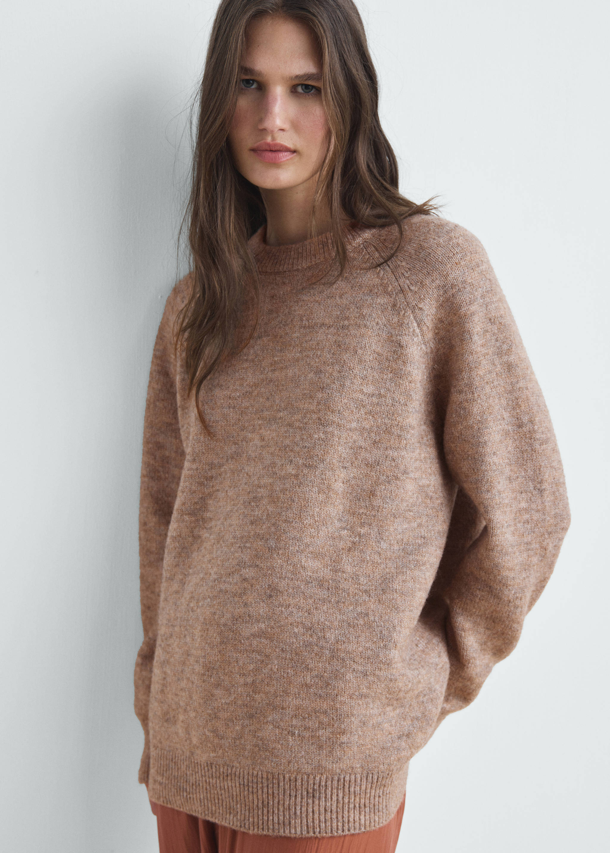 Camisola de malha jaspeada - Plano geral