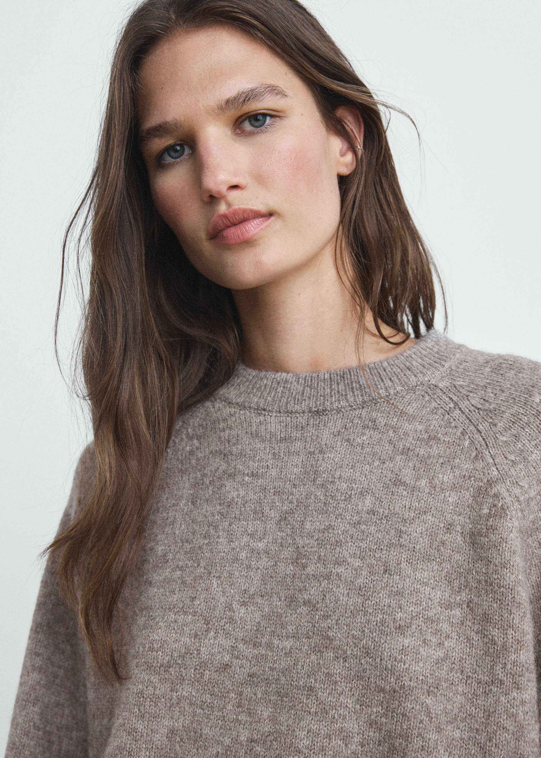 Camisola de malha jaspeada - Plano médio