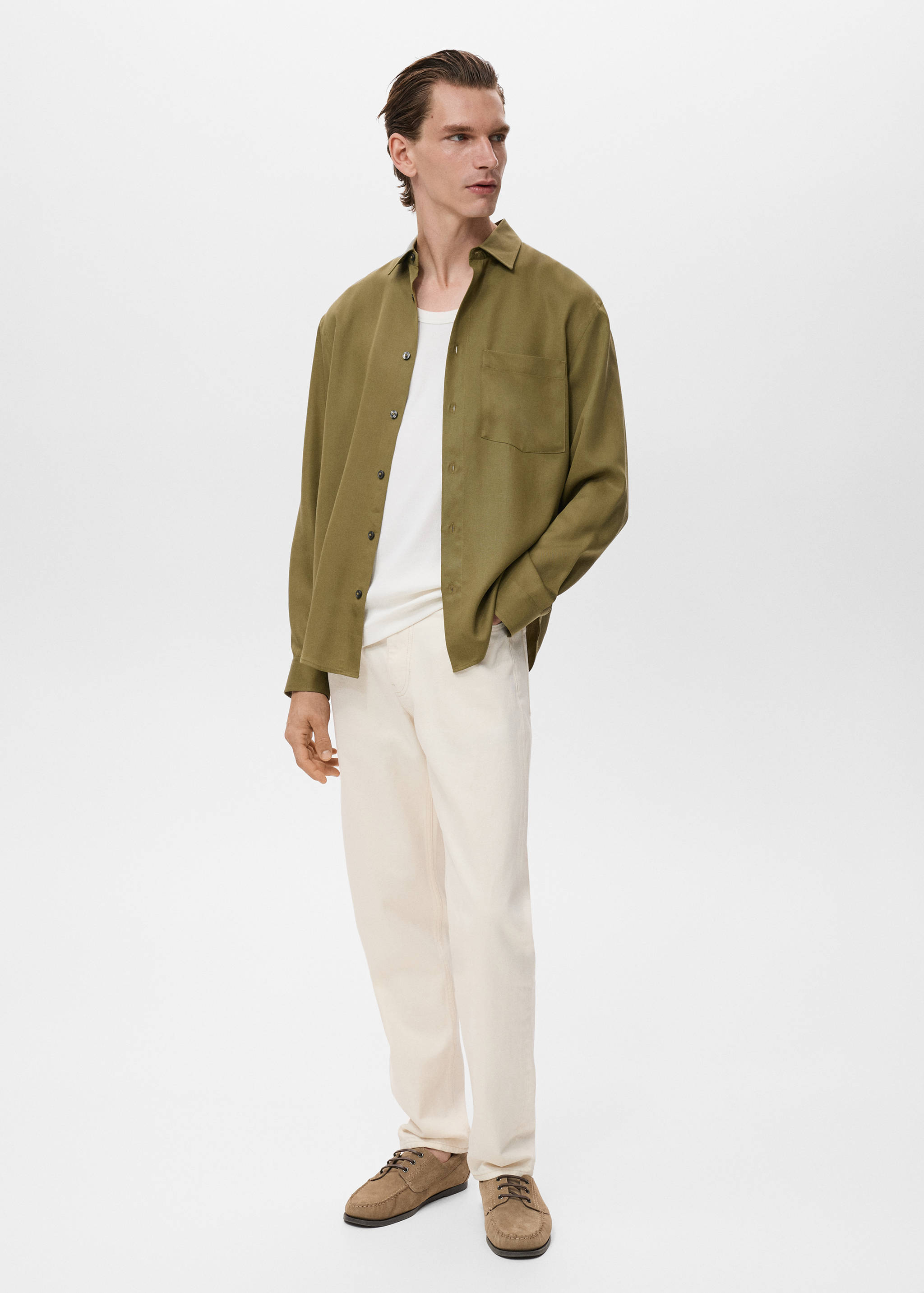 100% lyocell shirt with pocket - General plane