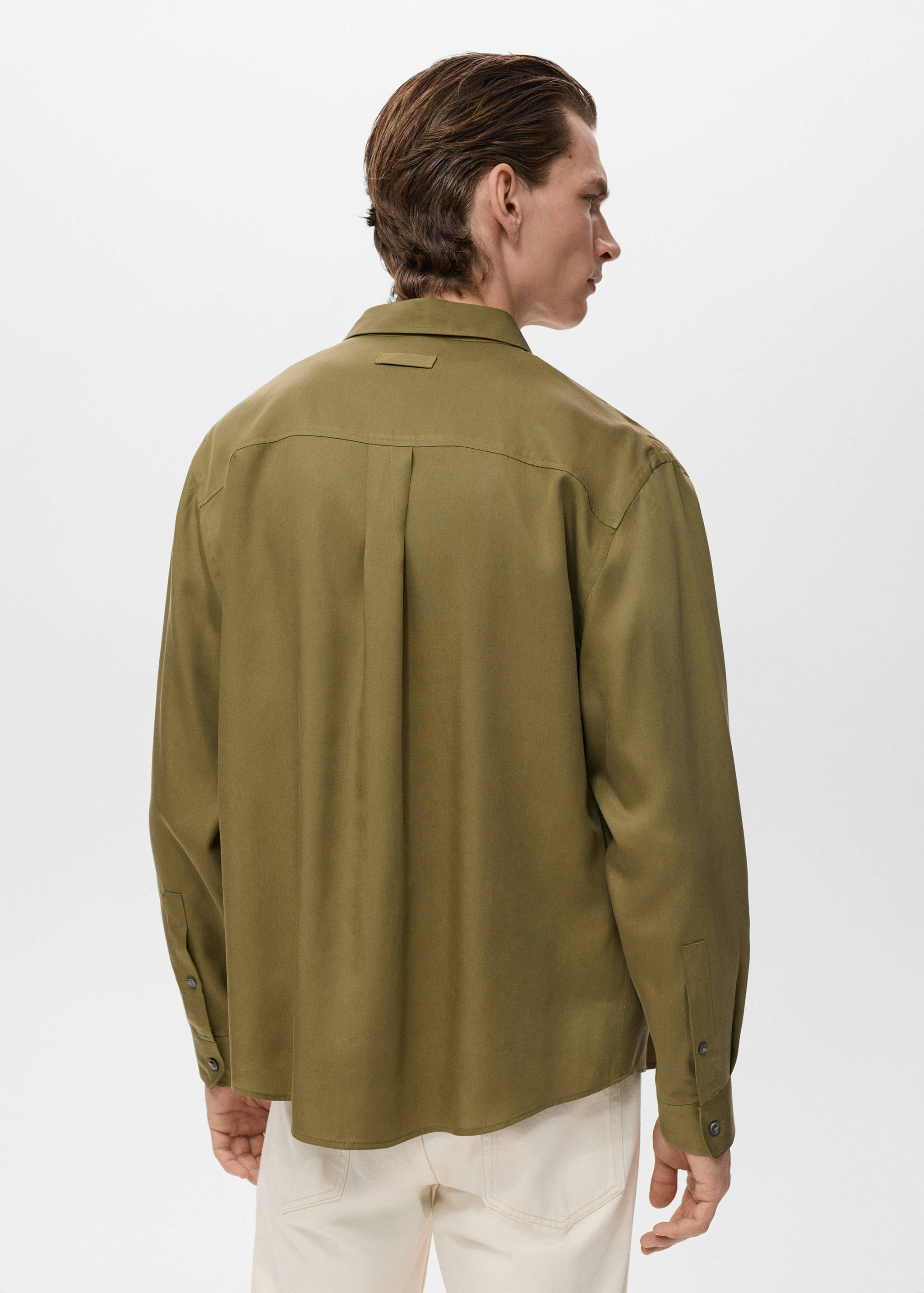 100% lyocell shirt with pocket - Reverse of the article