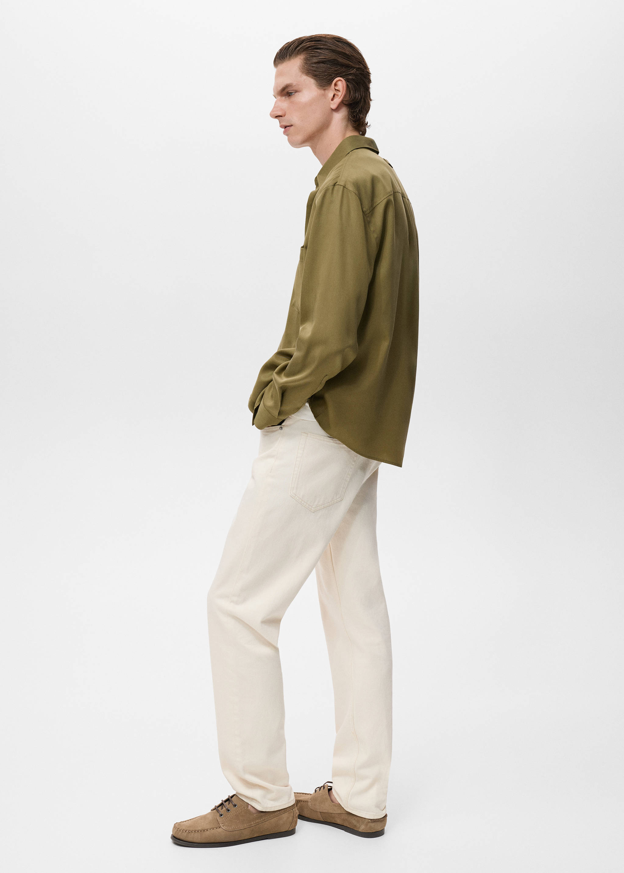 100% lyocell shirt with pocket - Details of the article 2