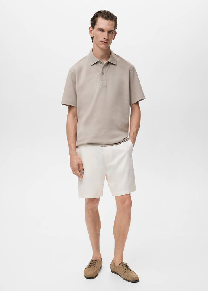 Relaxed-fit cotton polo — Light/Pastel Grey