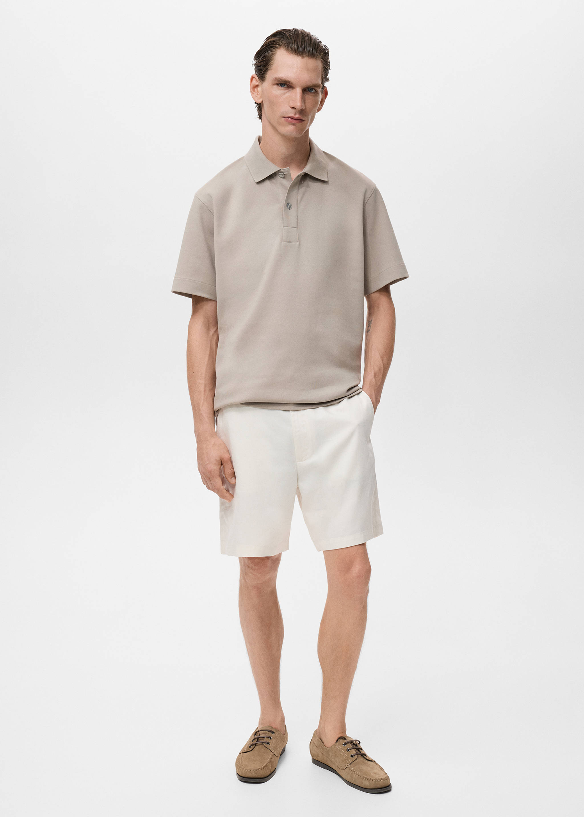 Relaxed-fit cotton polo - General plane