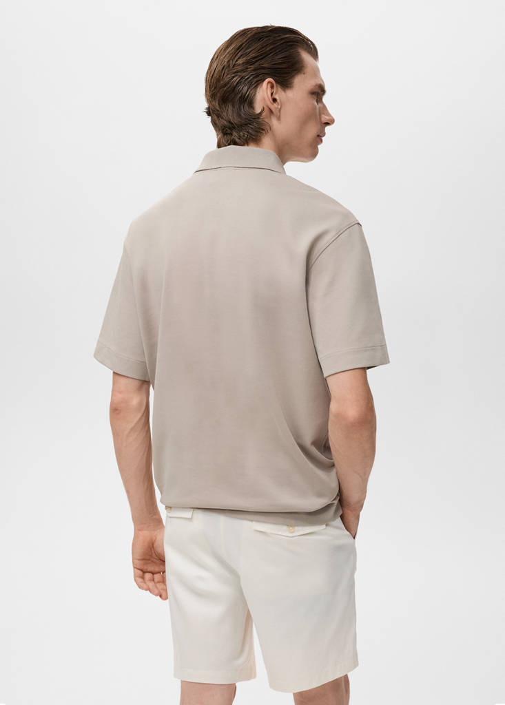 Relaxed-fit cotton polo — Light/Pastel Grey
