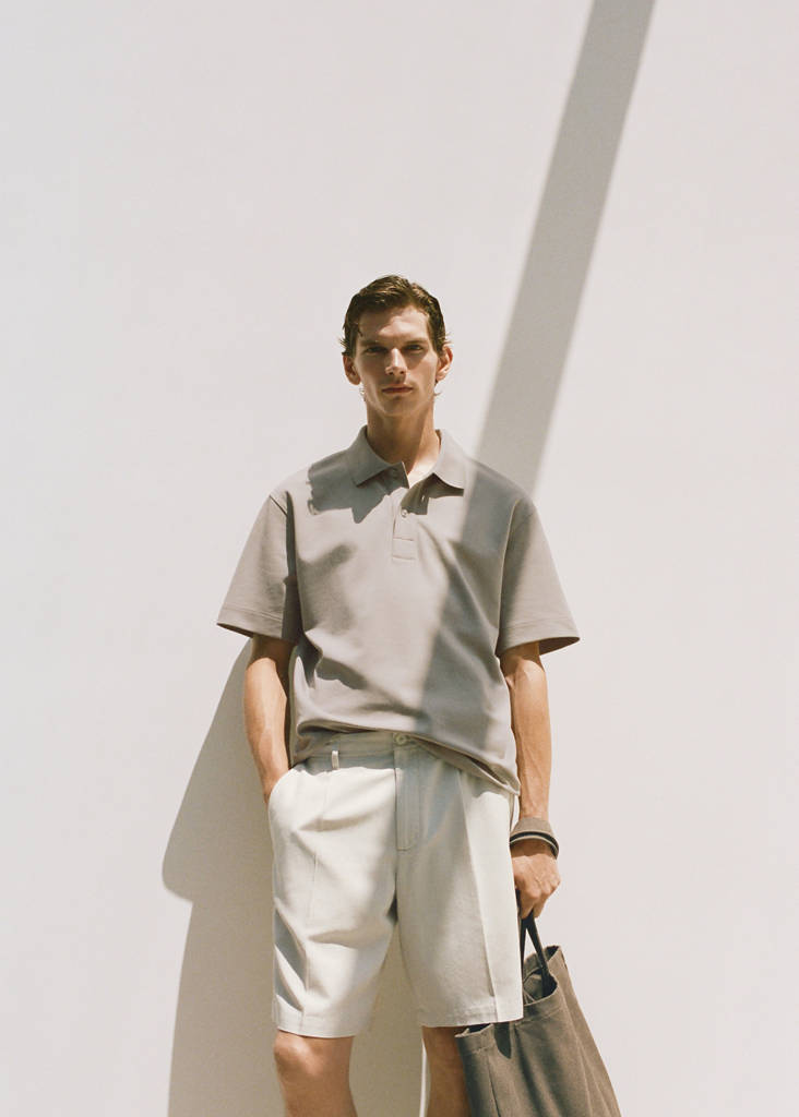 Relaxed-fit cotton polo — Light/Pastel Grey
