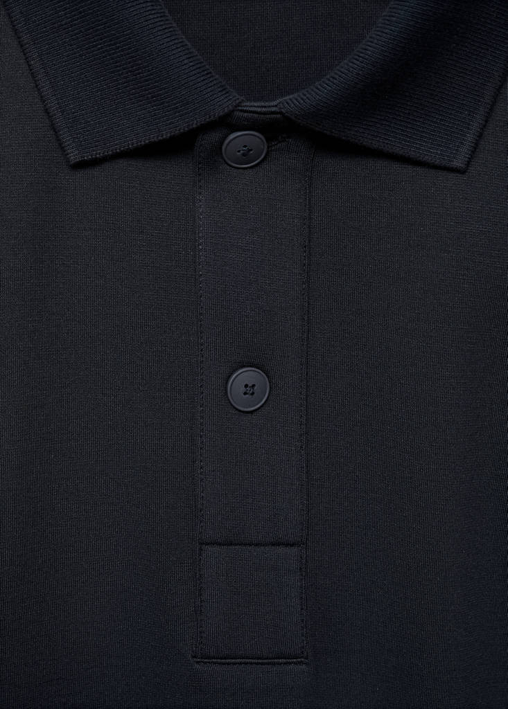 Relaxed-fit cotton polo — Navy
