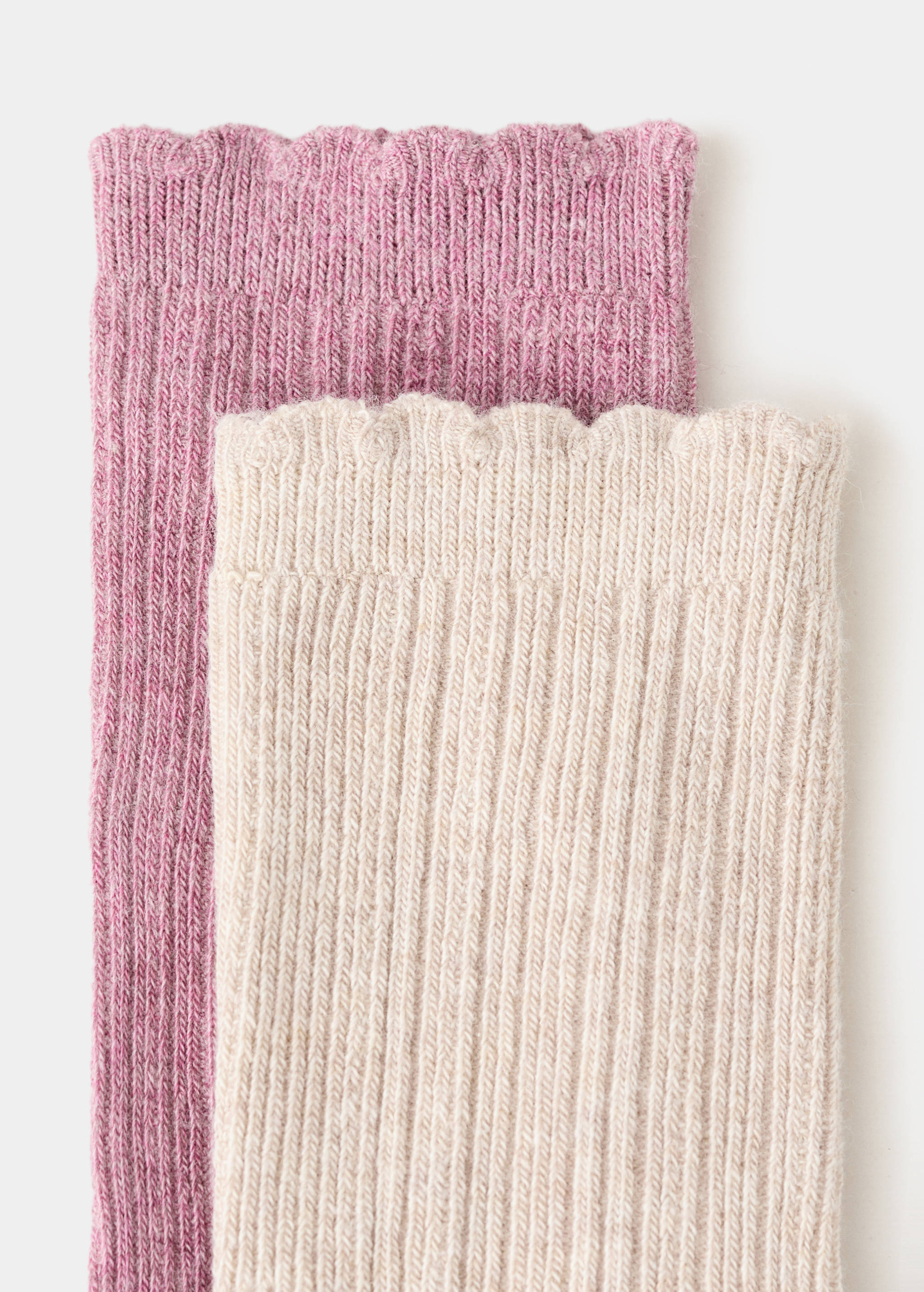 2 pack ribbed socks - Reverse of the article