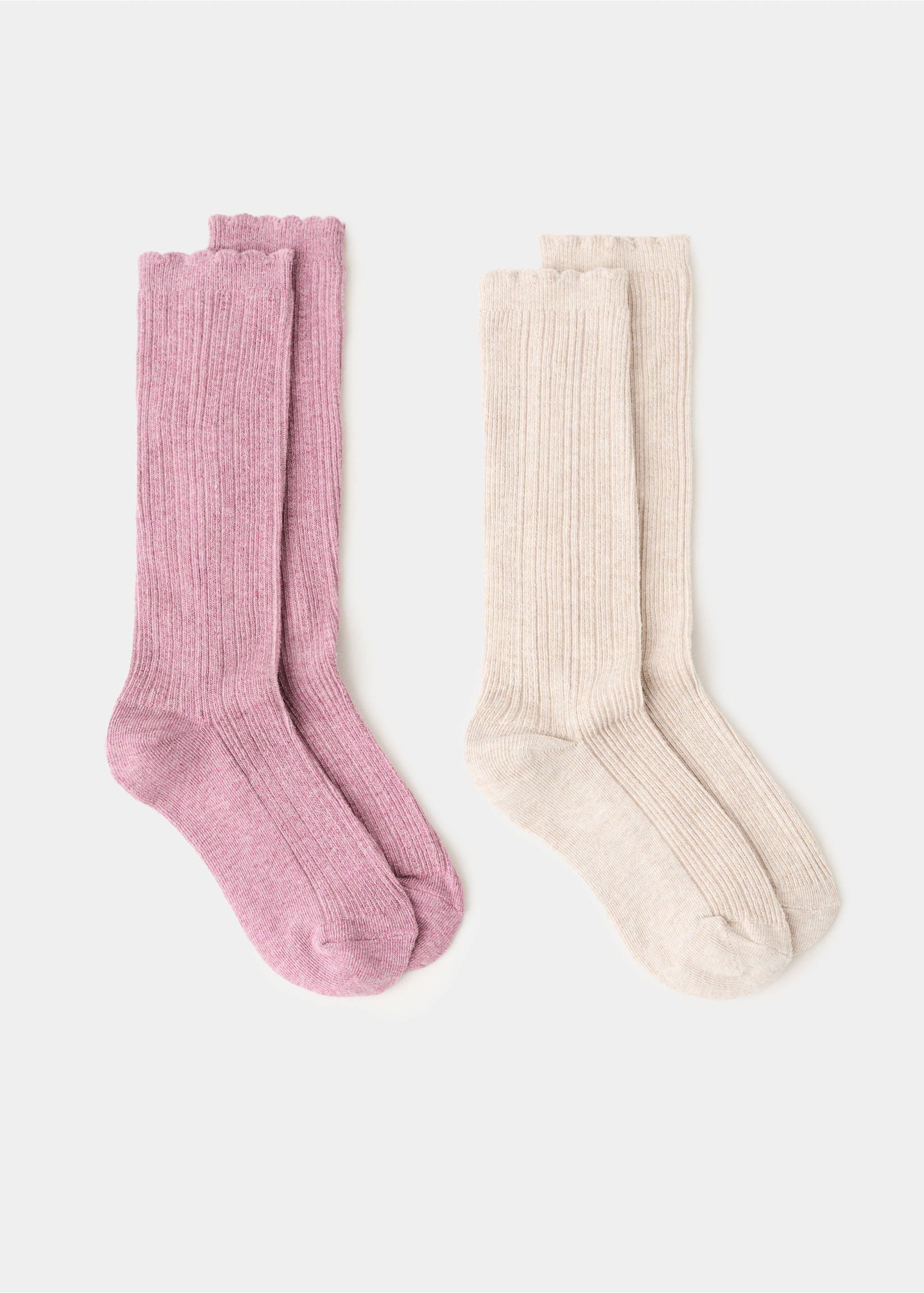 2 pack ribbed socks - Article without model, Blackberry. Ref: 17054433-00.