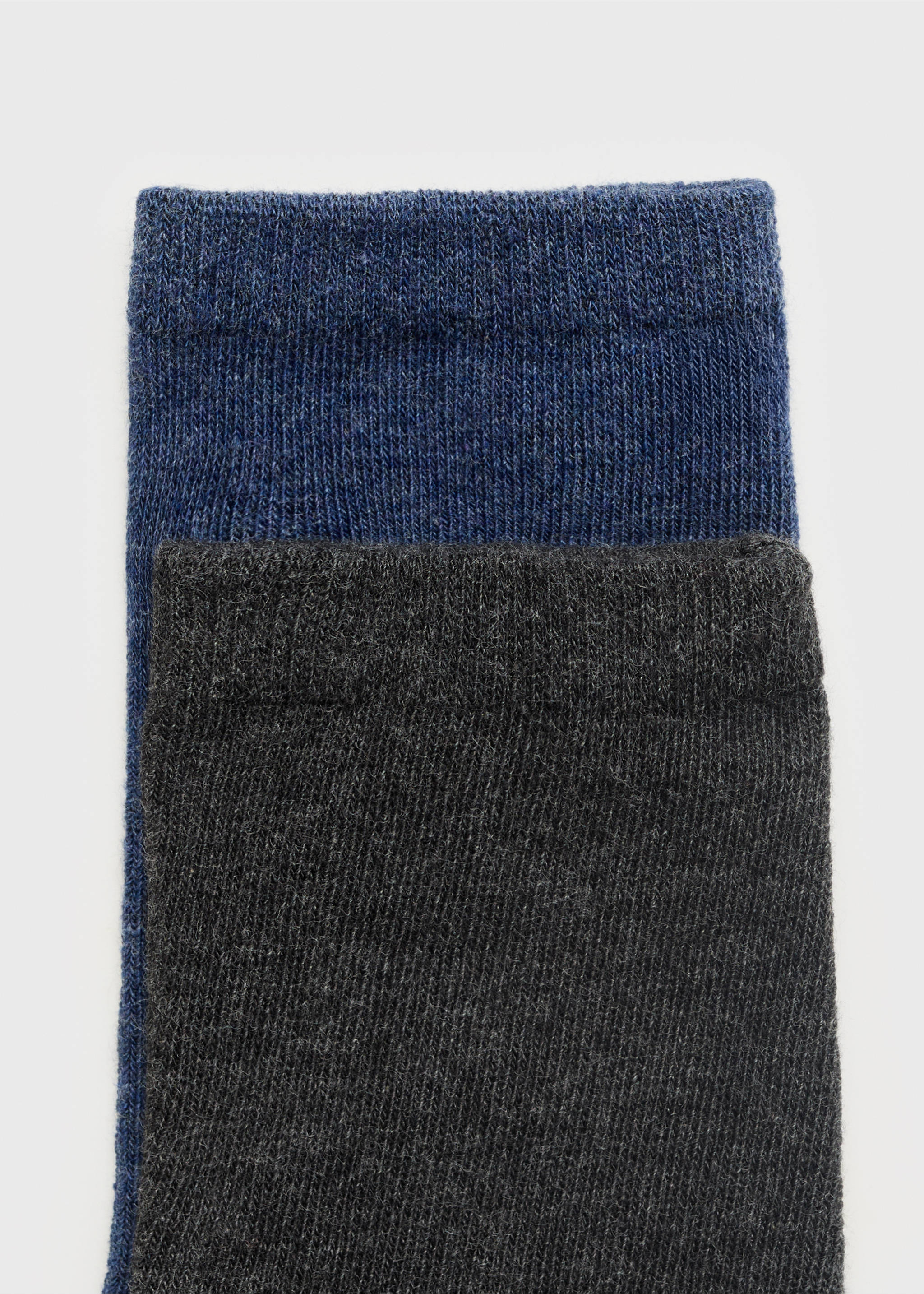 2 pack patterned socks - Reverse of the article, Charcoal. Ref: 17054434-00.