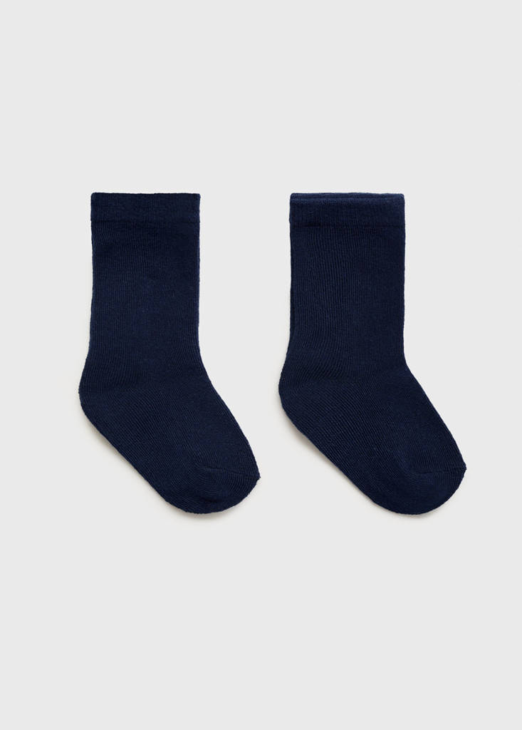 MANGO KIDS - Chaussettes coton bleu marine - 1-2 ans - Bébé garçon