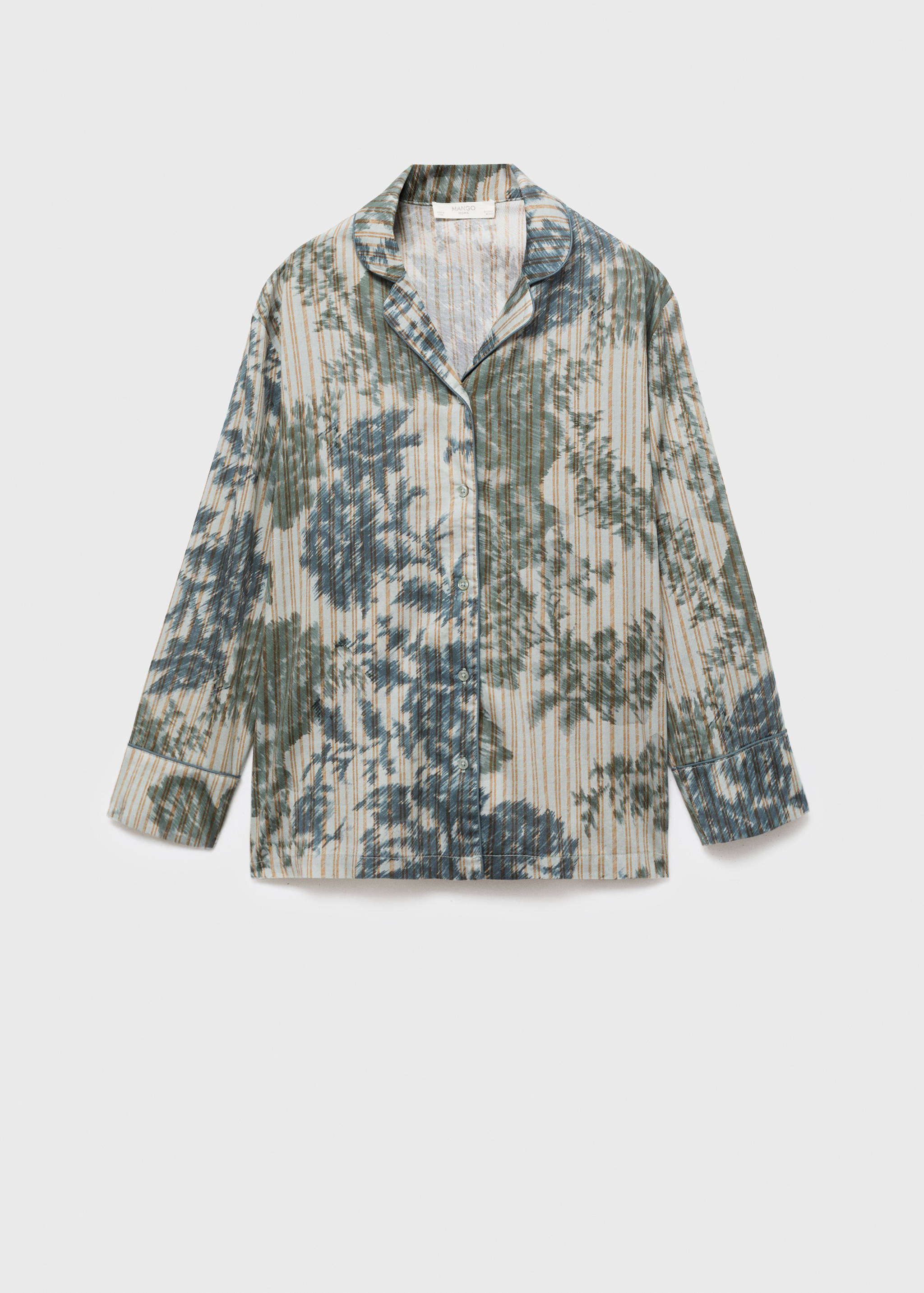 Pyjama shirt with blurred print - Article without model