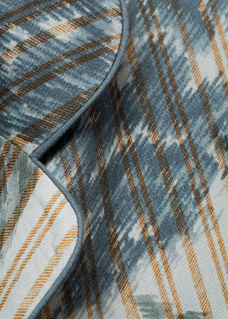 Pyjama shirt with blurred print — Green